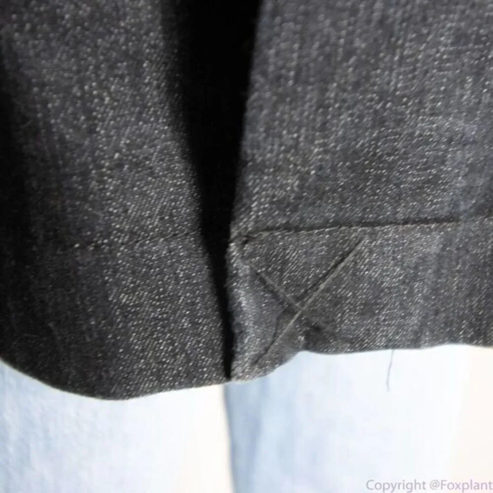 NWOT Attention women's black jean jacket‎ with epaulette, size 14